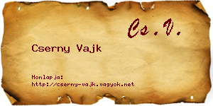 Cserny Vajk névjegykártya